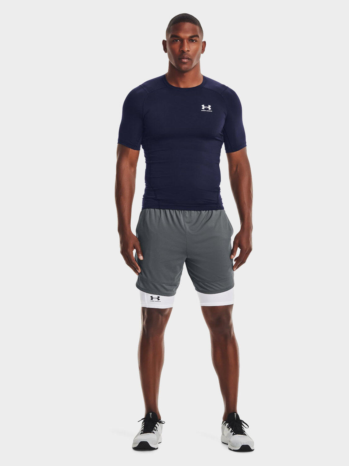 T-shirt Lycra Under Armour HeatGear® Blu Marina per Uomo 4/7