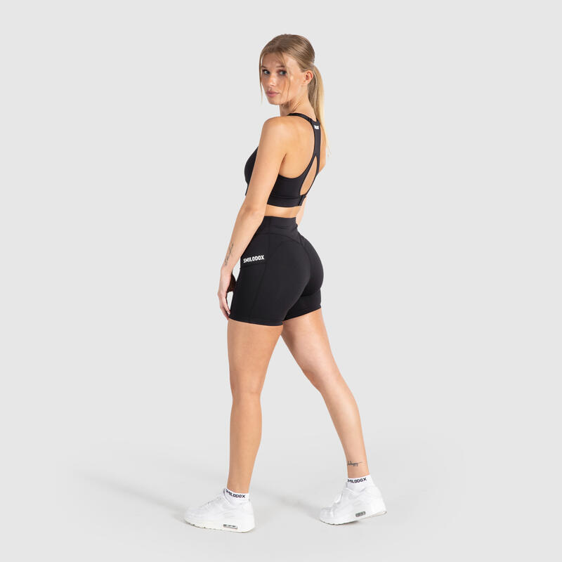 Damen Short Leggings Althea Pro Schwarz für Sport & Freizeit