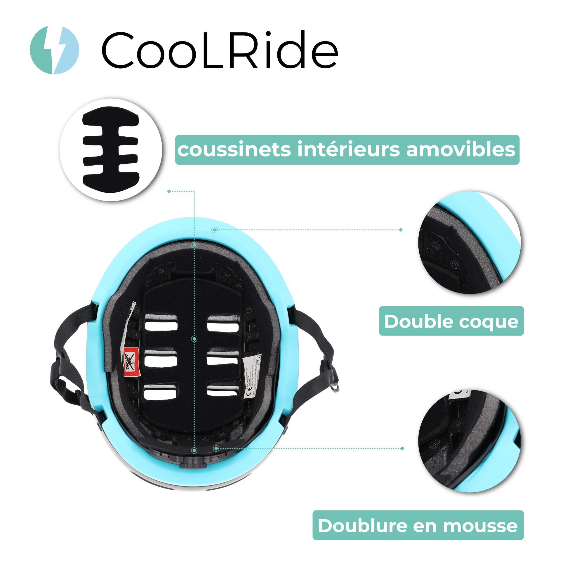Casque vélo adulte 54-58 cm Multisport Noir/Bleu 4/6