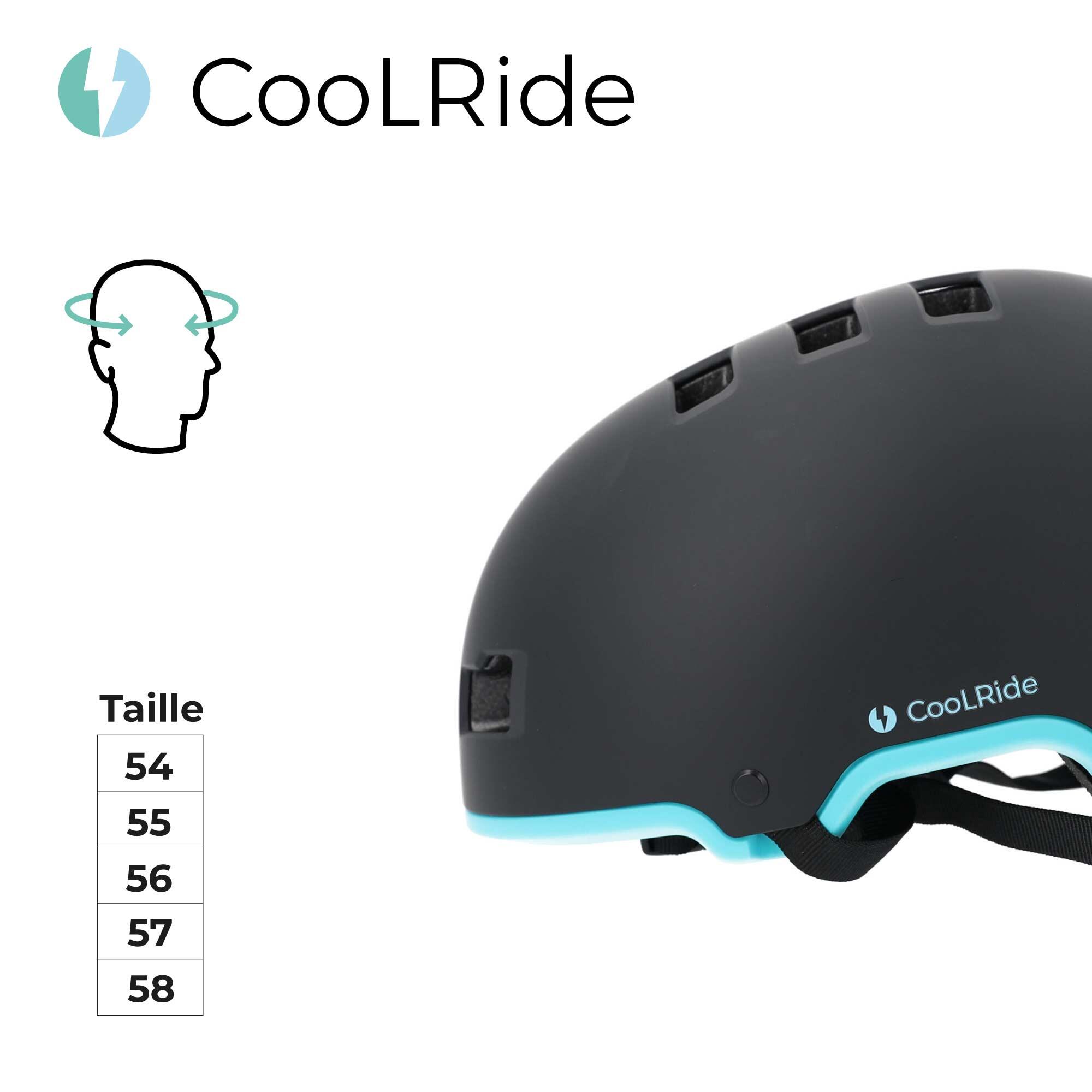 Casque vélo adulte 54-58 cm Multisport Noir/Bleu 6/6