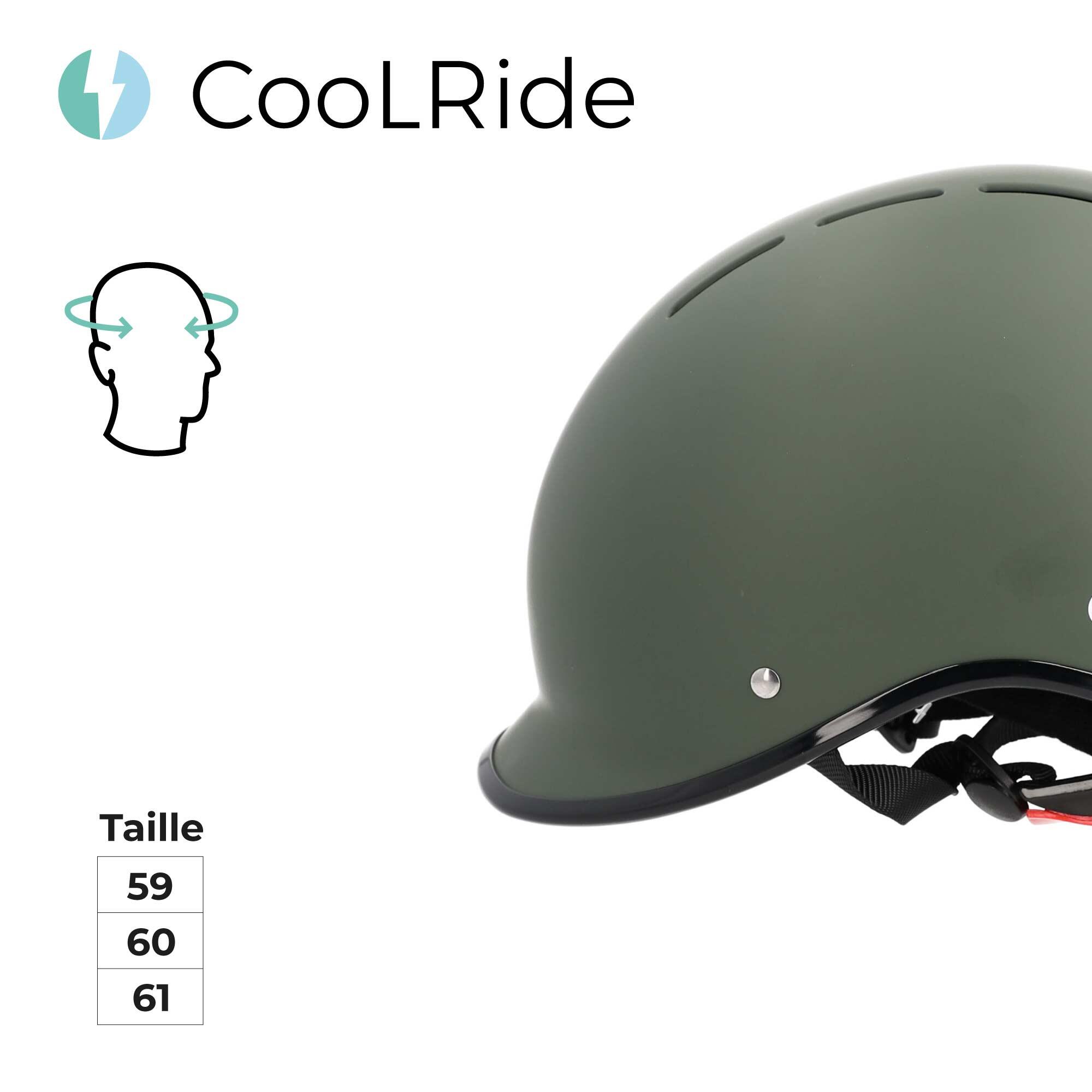 Casco de bicicleta adulto 55-58 cm Multideporte Kaki con visera integrada 6/6