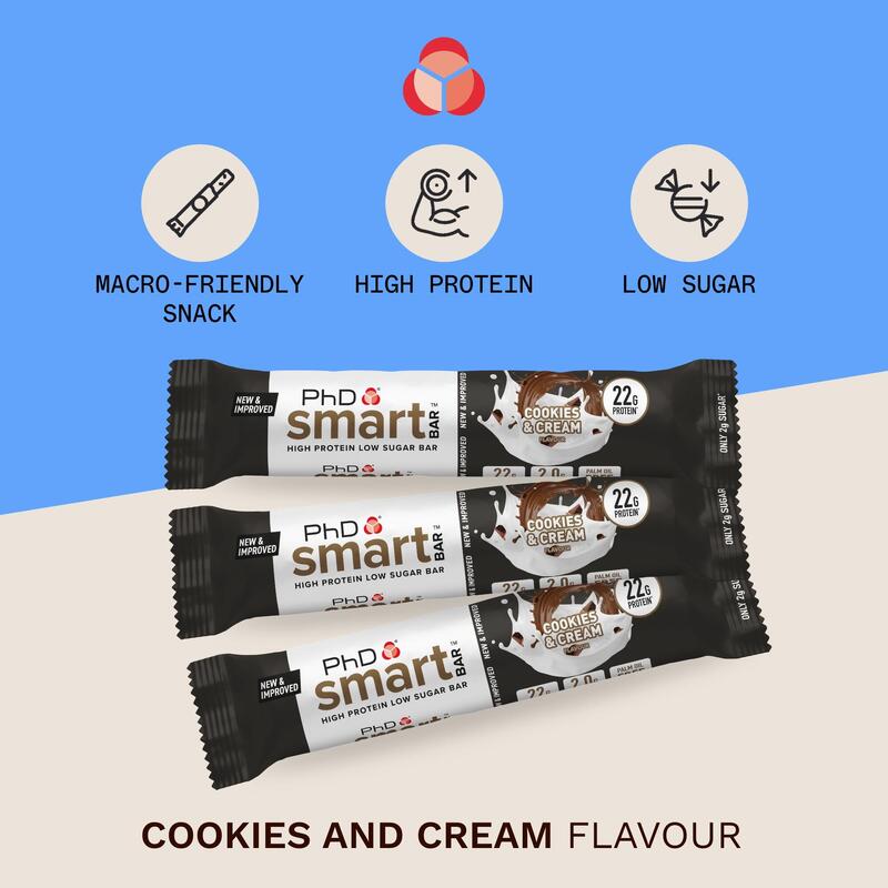 Smart Bar Protein Bar (12 PACK) - Cookies & Cream