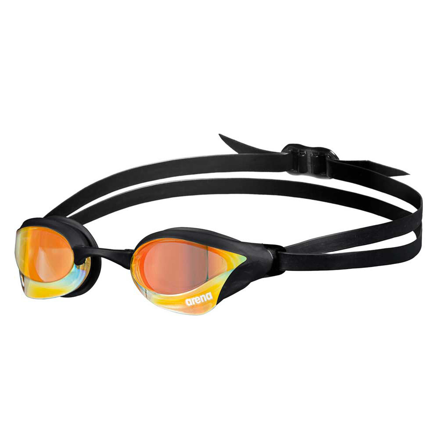 Arena Cobra Core Swipe Mirrored Goggles - Yellow Copper / Black 1/2