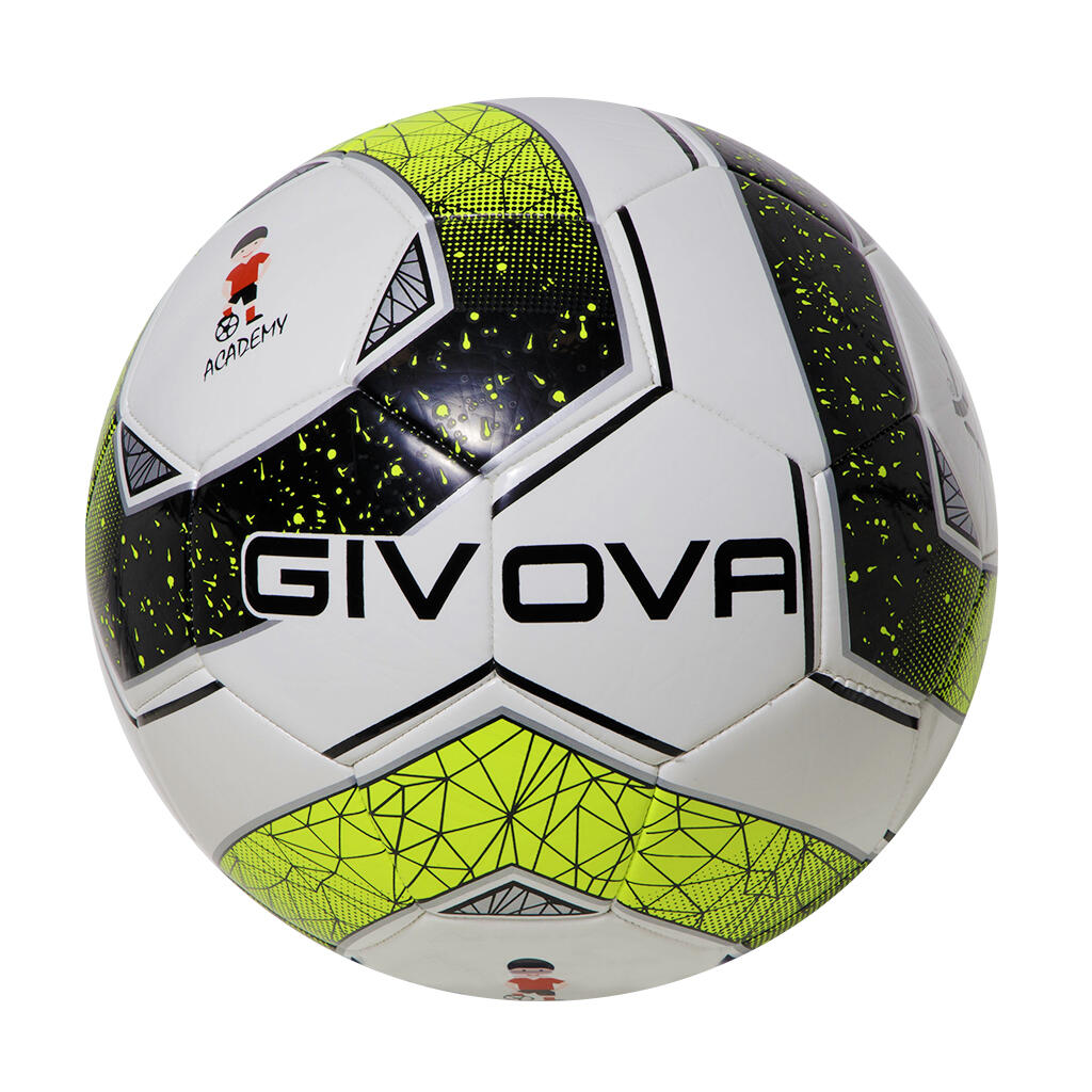 Bola de Futebol Givova Ball Academy School Preto-Amarelo Verde 2/2