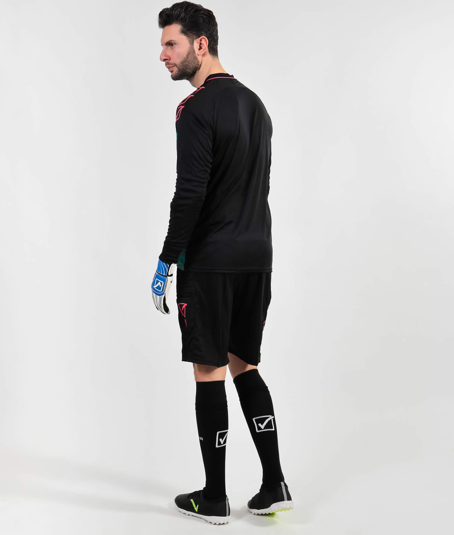 COMPLETO portiere givova verde petrolio/fuxia fluo 4/6