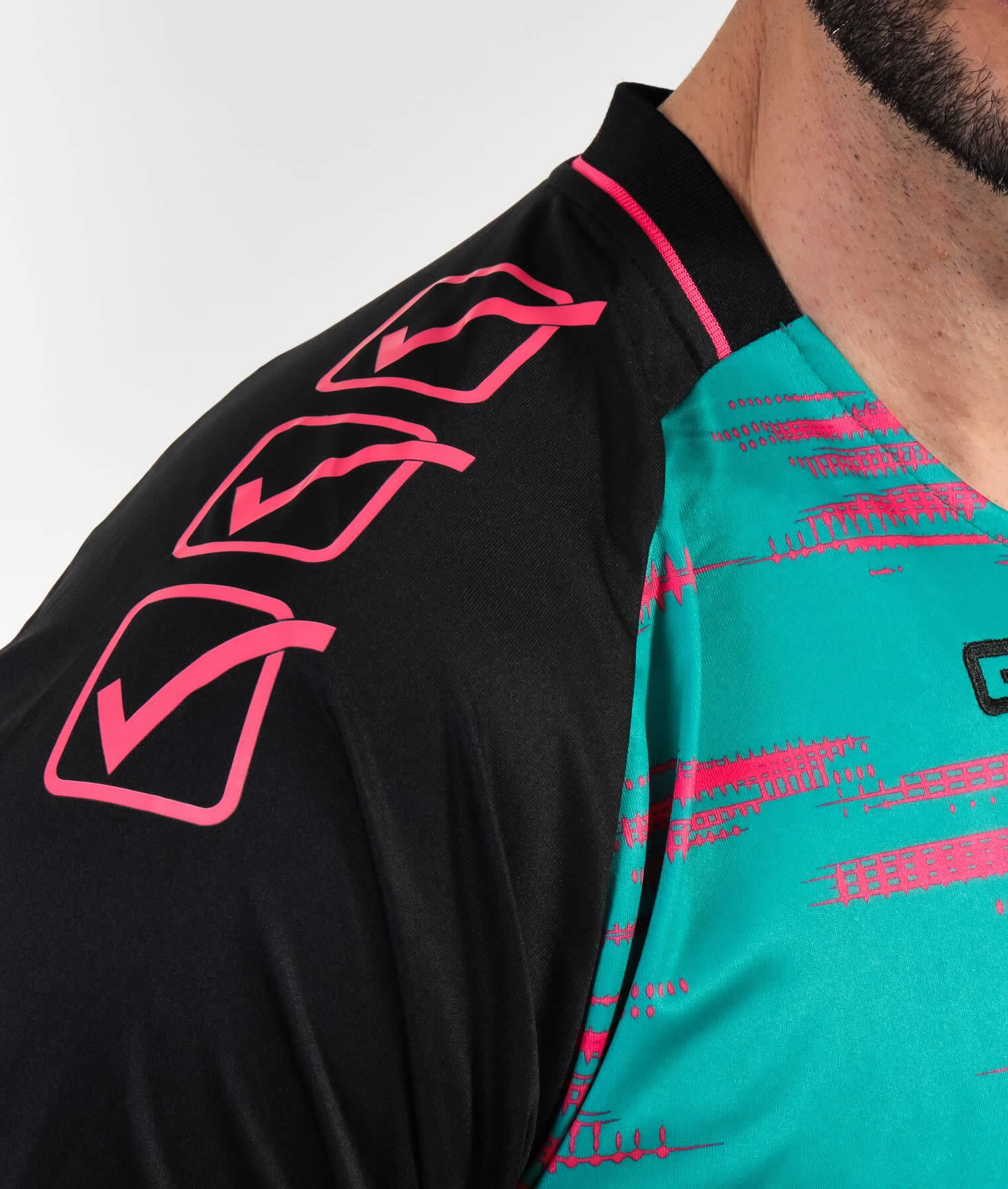 COMPLETO portiere givova verde petrolio/fuxia fluo 5/6