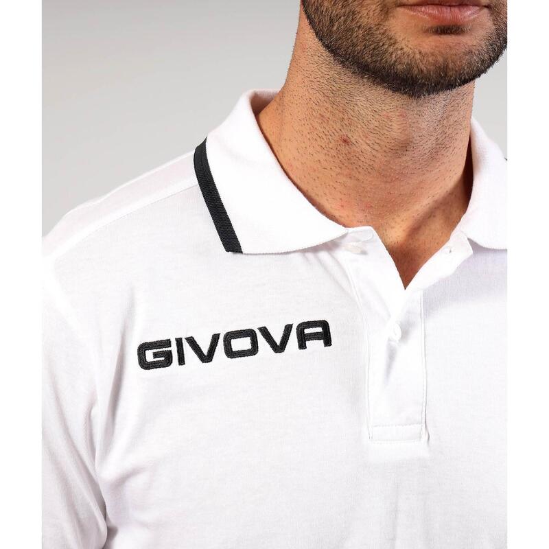 Kit Givova Street tricou polo și bermude microfibră alb/negru M