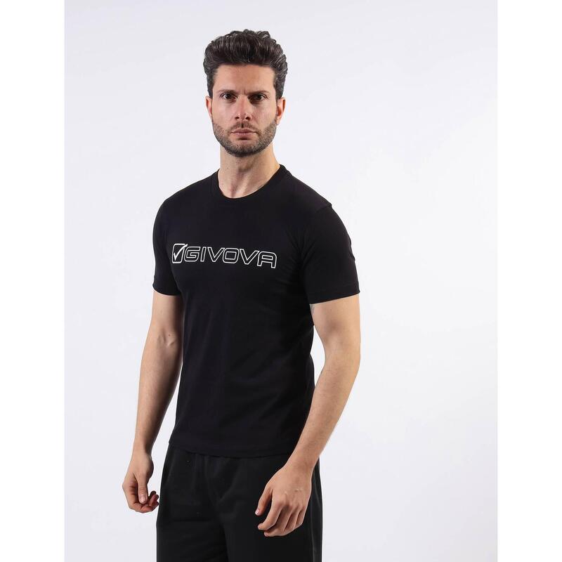 Tricou Givova Mondo, bumbac, Negru, 4XL