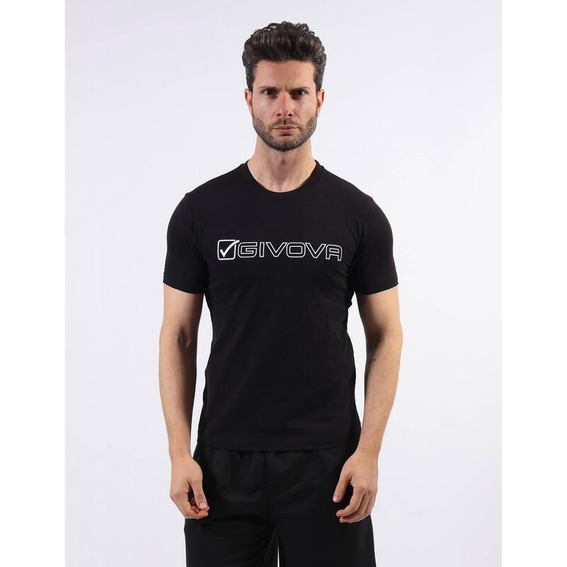 Tricou Givova Mondo, bumbac, Negru, L
