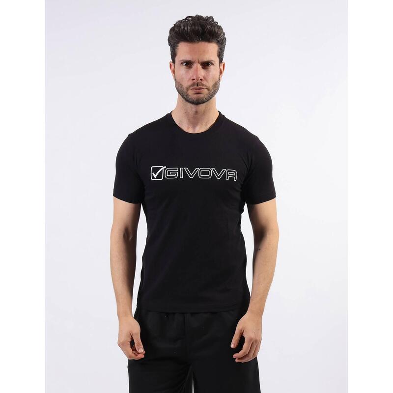 Tricou Givova Mondo, bumbac, Negru, M