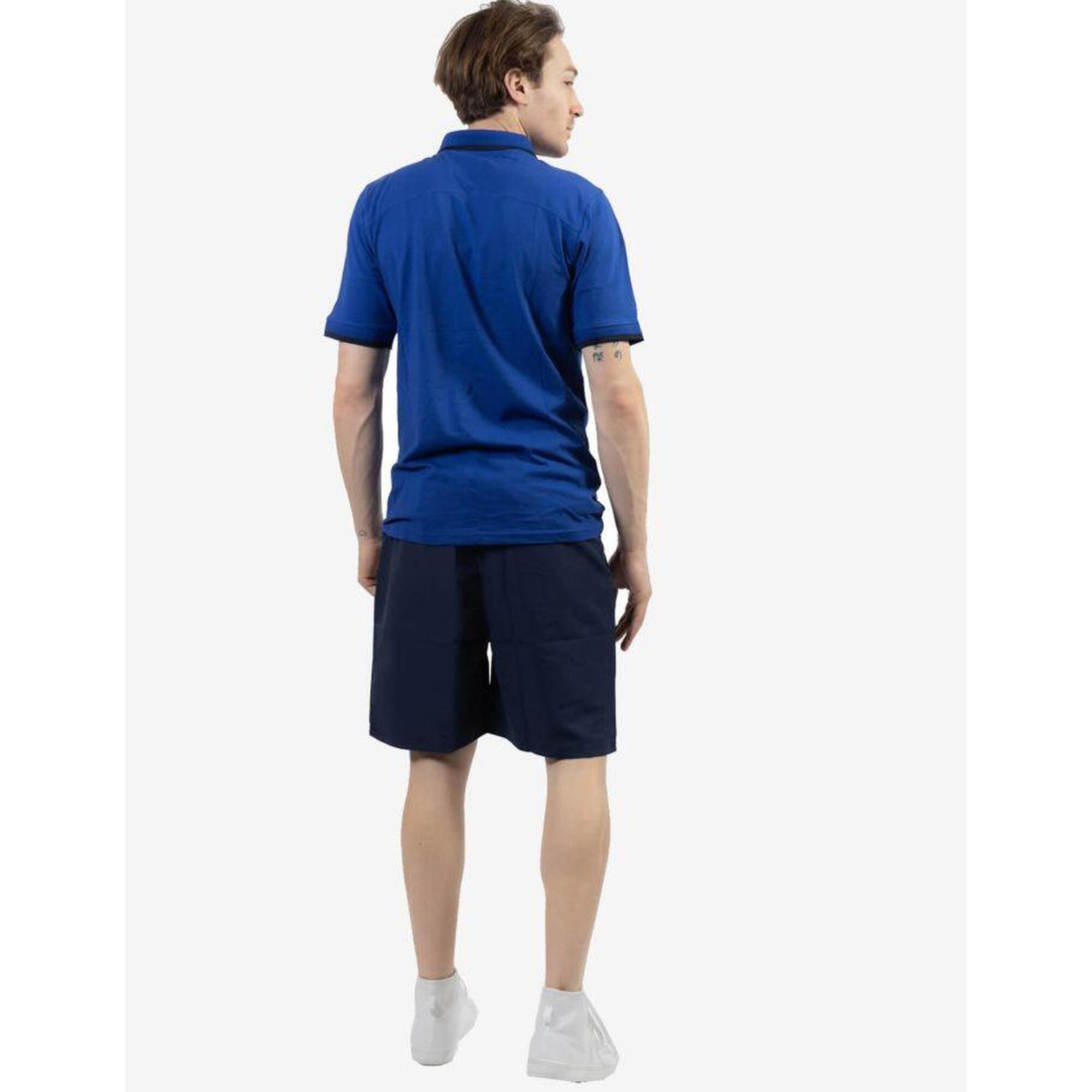 Givova kit: polo bumbac și bermude microfibră, Albastru, 3XL