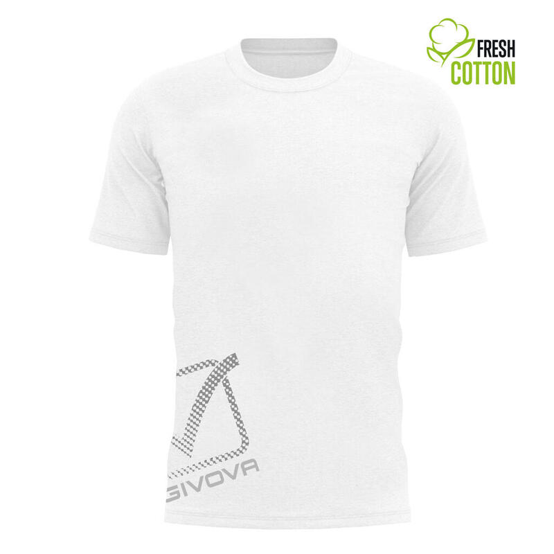 Tricou Givova Reflective, bumbac, Alb, XL