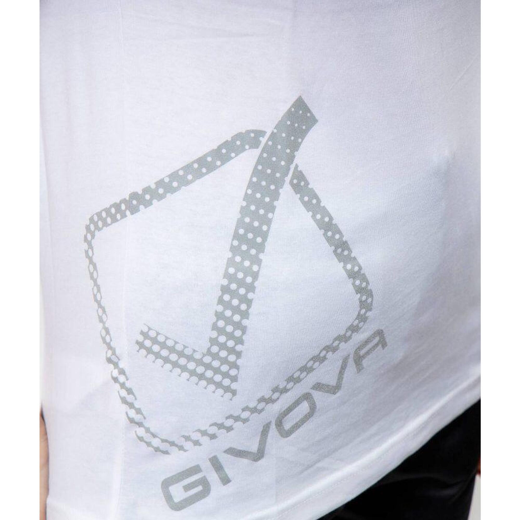 Tricou Givova Reflective, bumbac, Alb, 2XL