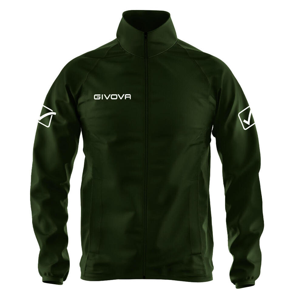 Givova Basico Sportjack Green - lekka i oddychająca kurtka sportowa