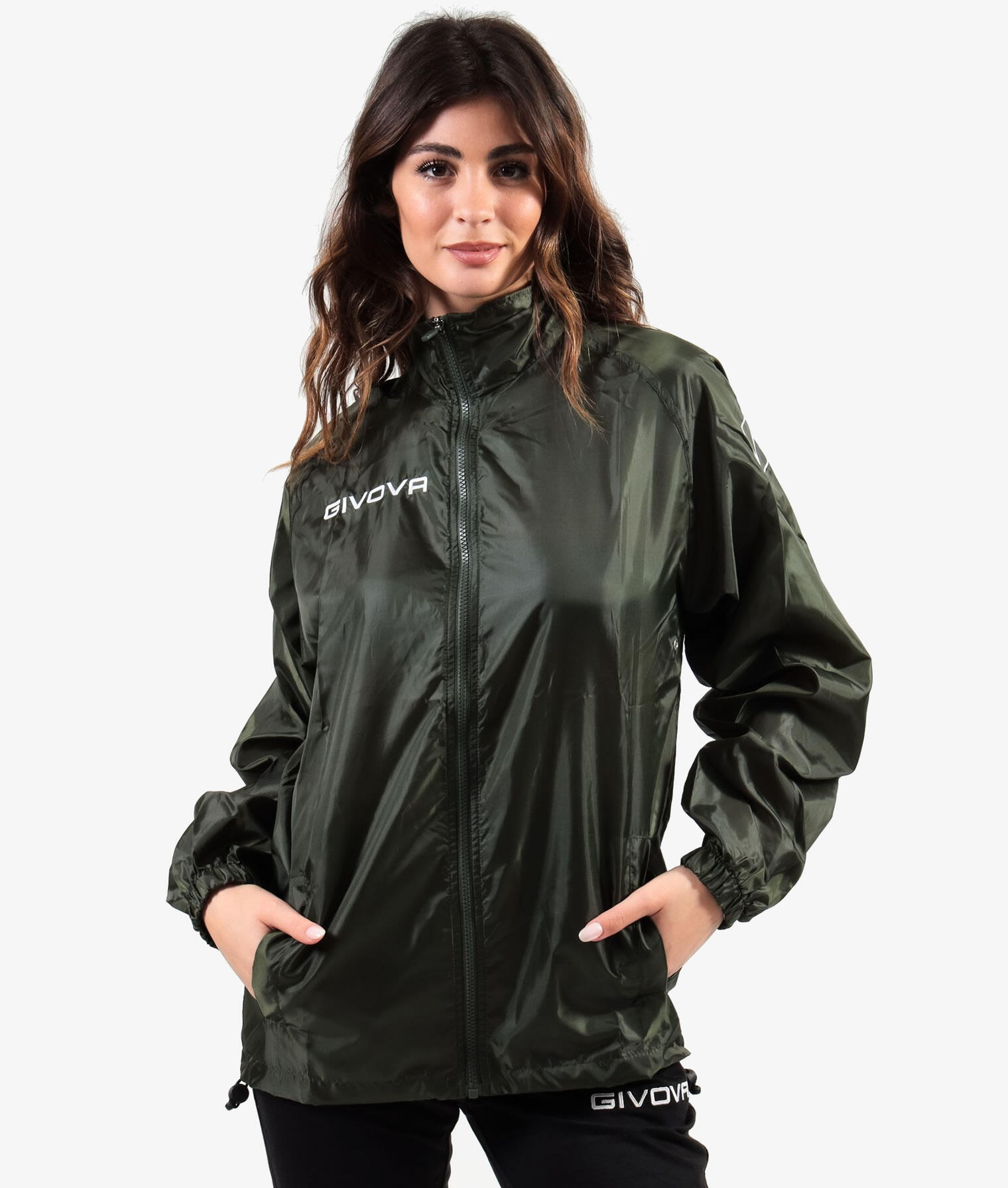 Giacca impermeabile (k-way) uomo givova verde militare 6/6