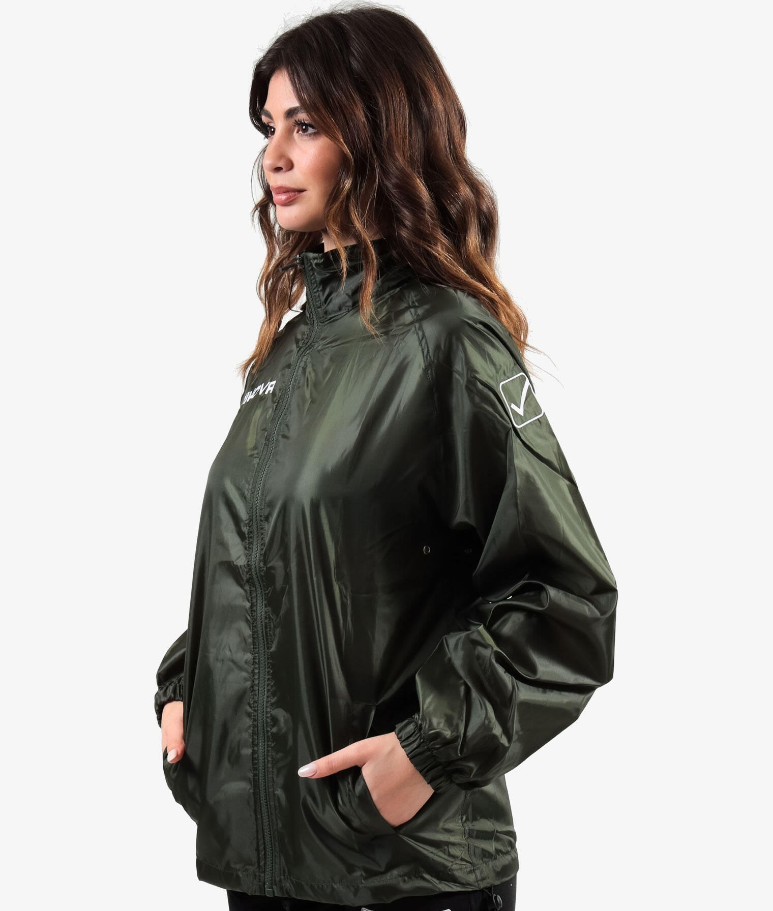 Giacca impermeabile (k-way) uomo givova verde militare 5/6