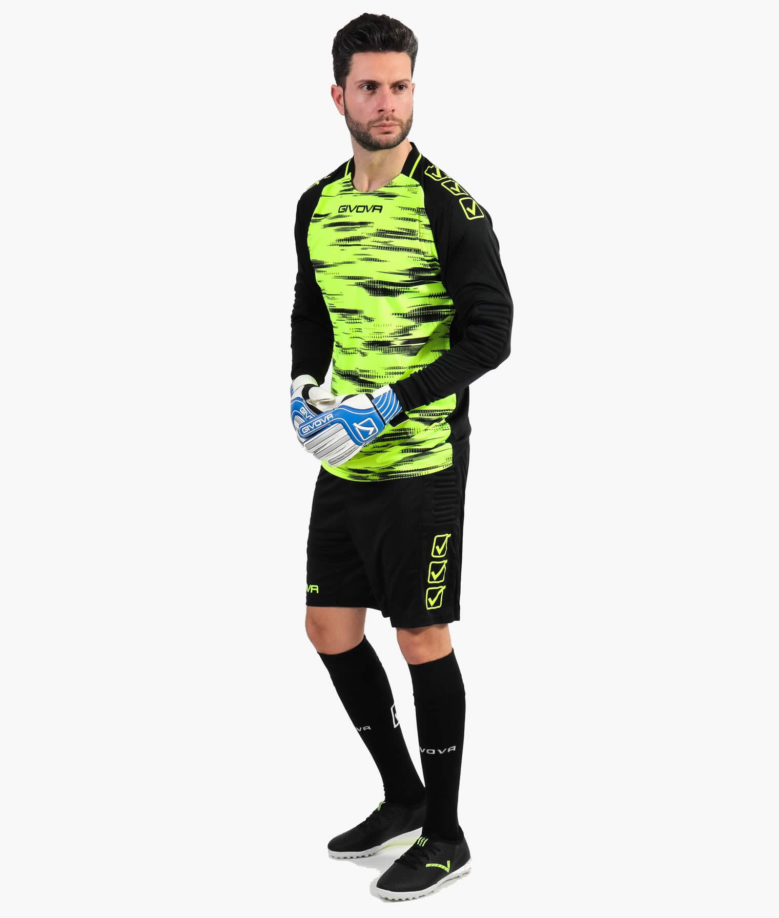 Goleiro do Givova definiu Flu Geel -zwart, M - respirável e sustentável 4/6