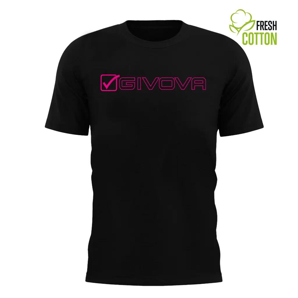 T-shirt uomo givova nero/fuxia 2/3