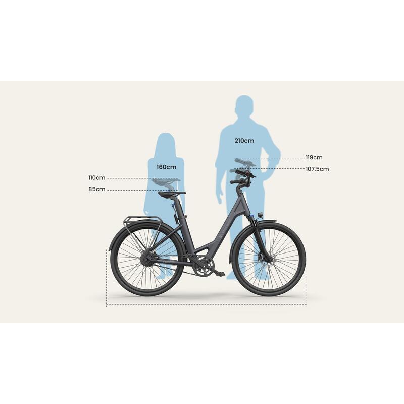Bicicleta eléctrica urbana todoterreno ADO Air 28