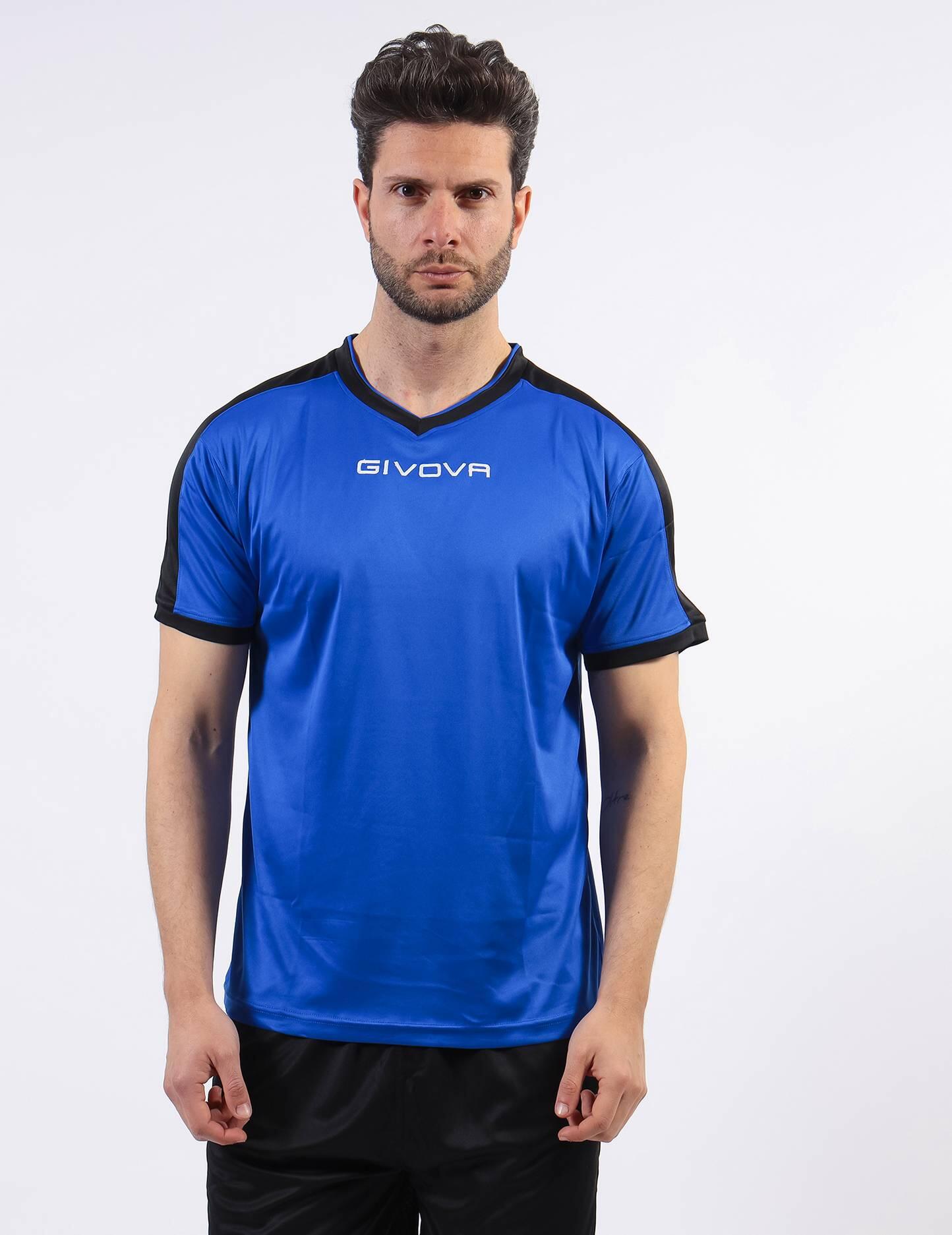 T-shirt uomo givova azzurro/nero 3/6