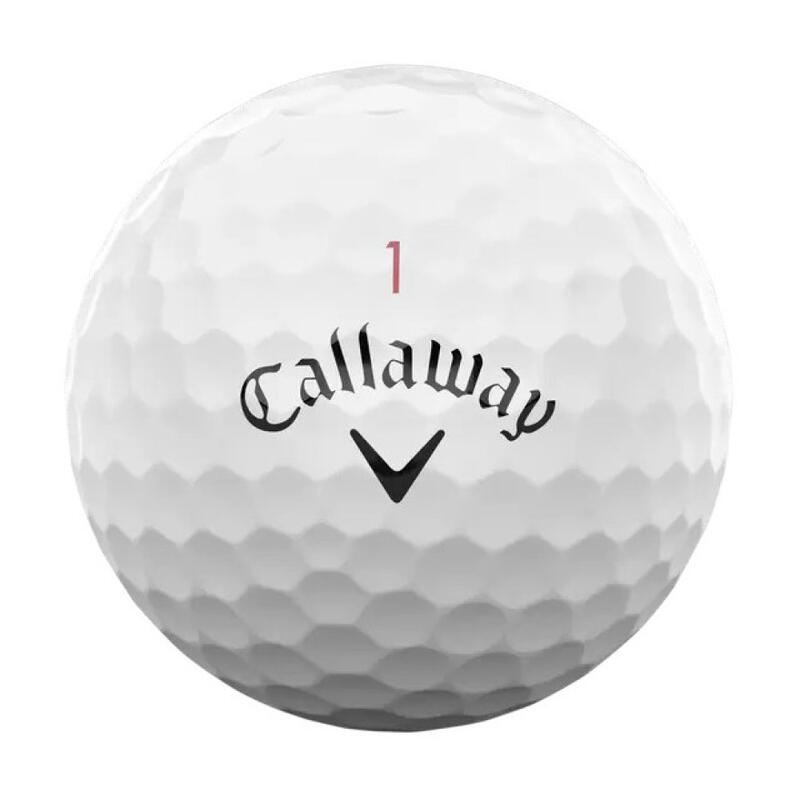 Caixa de 12 bolas de golfe brancas macias cromadas NOVA Callaway