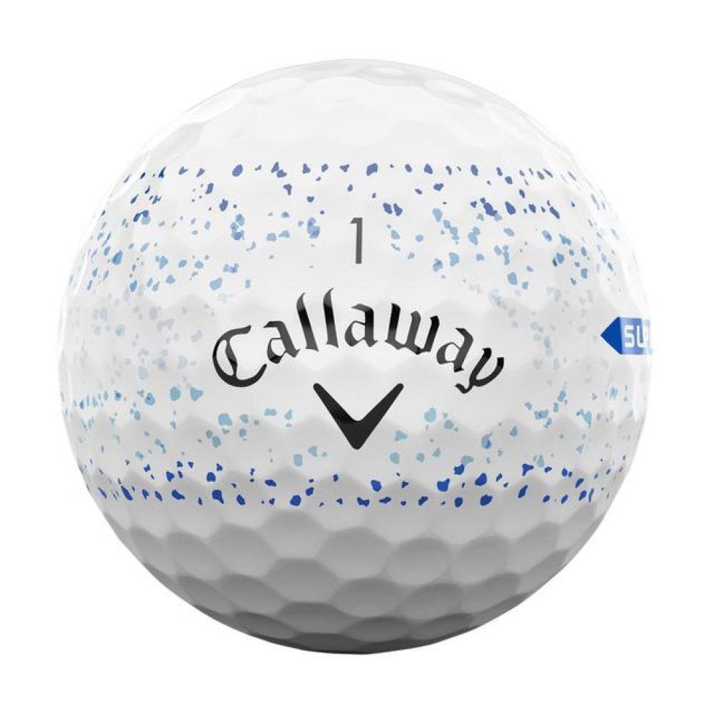 Doos met 12 Callaway Supersoft Splatter 360 Golfballen 3/4