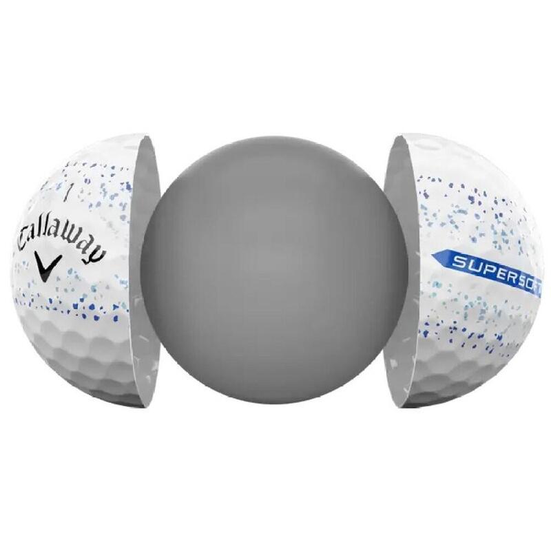 Boite de 12 Balles de Golf Callaway Supersoft Splatter 360