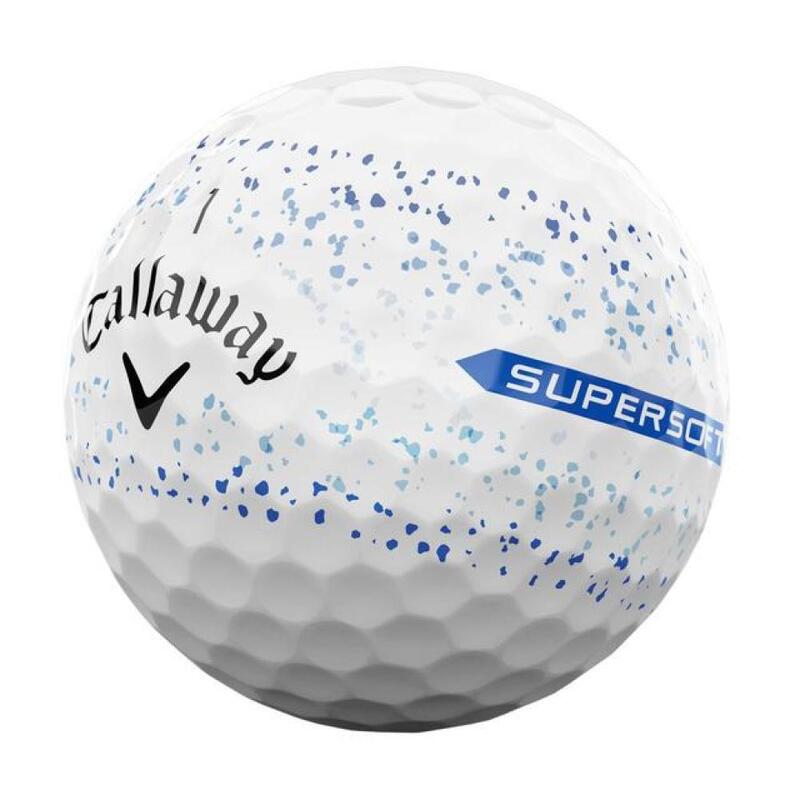 Caja de 12 bolas de golf Callaway Supersoft Splatter 360