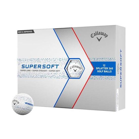 Confezione di 12 palline da golf Callaway Supersoft Splatter 360