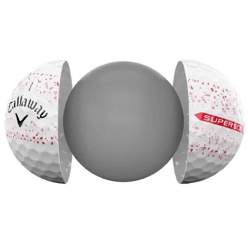 Confezione di 12 palline da golf Callaway Supersoft Splatter 360