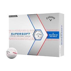 Boite de 12 Balles de Golf Callaway Supersoft Splatter 360