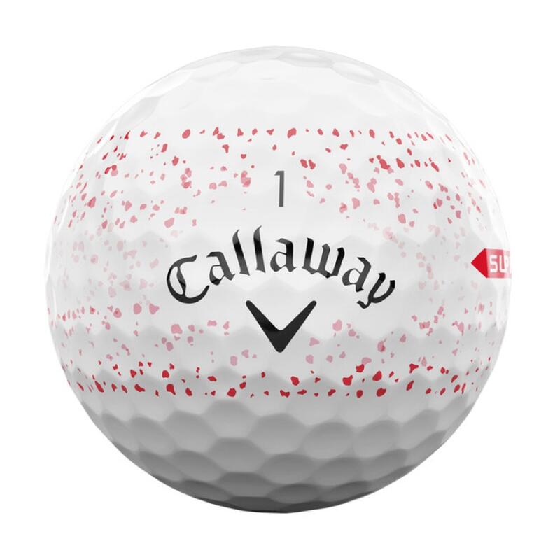 Caja de 12 bolas de golf Callaway Supersoft Splatter 360