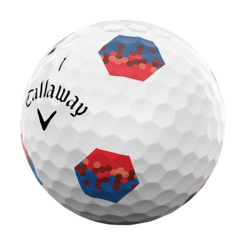 Caixa de 12 bolas de golfe brancas Chrome Soft TruTrack Callaway