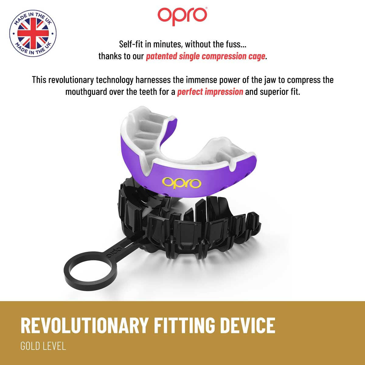 OPRO Self-Fit Gold - Blue/Pearl 6/7
