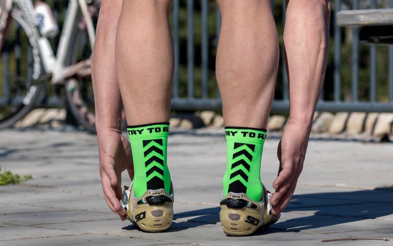 Skarpety rowerowe Skarpety rowerowe Fluo Green 3/3