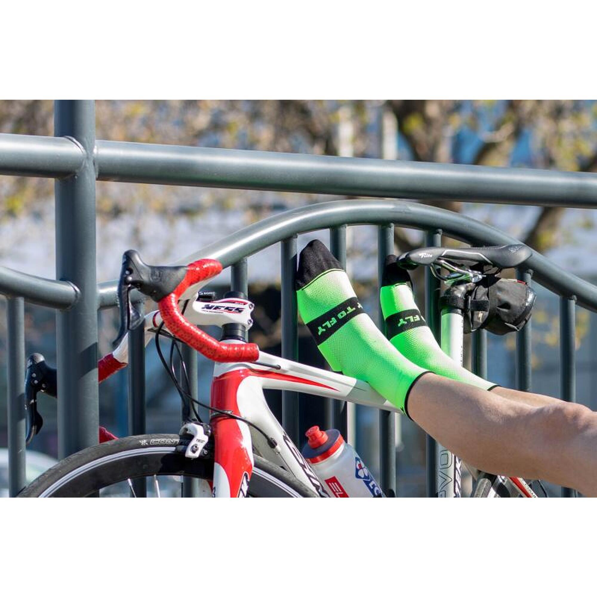 Kerékpáros zokni - Neonzöld