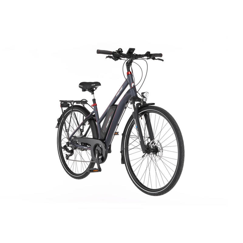 FISCHER Damen Trekking E-Bike VIATOR 2.0 anthrazit matt 28 Zoll RH 44 cm 422 Wh