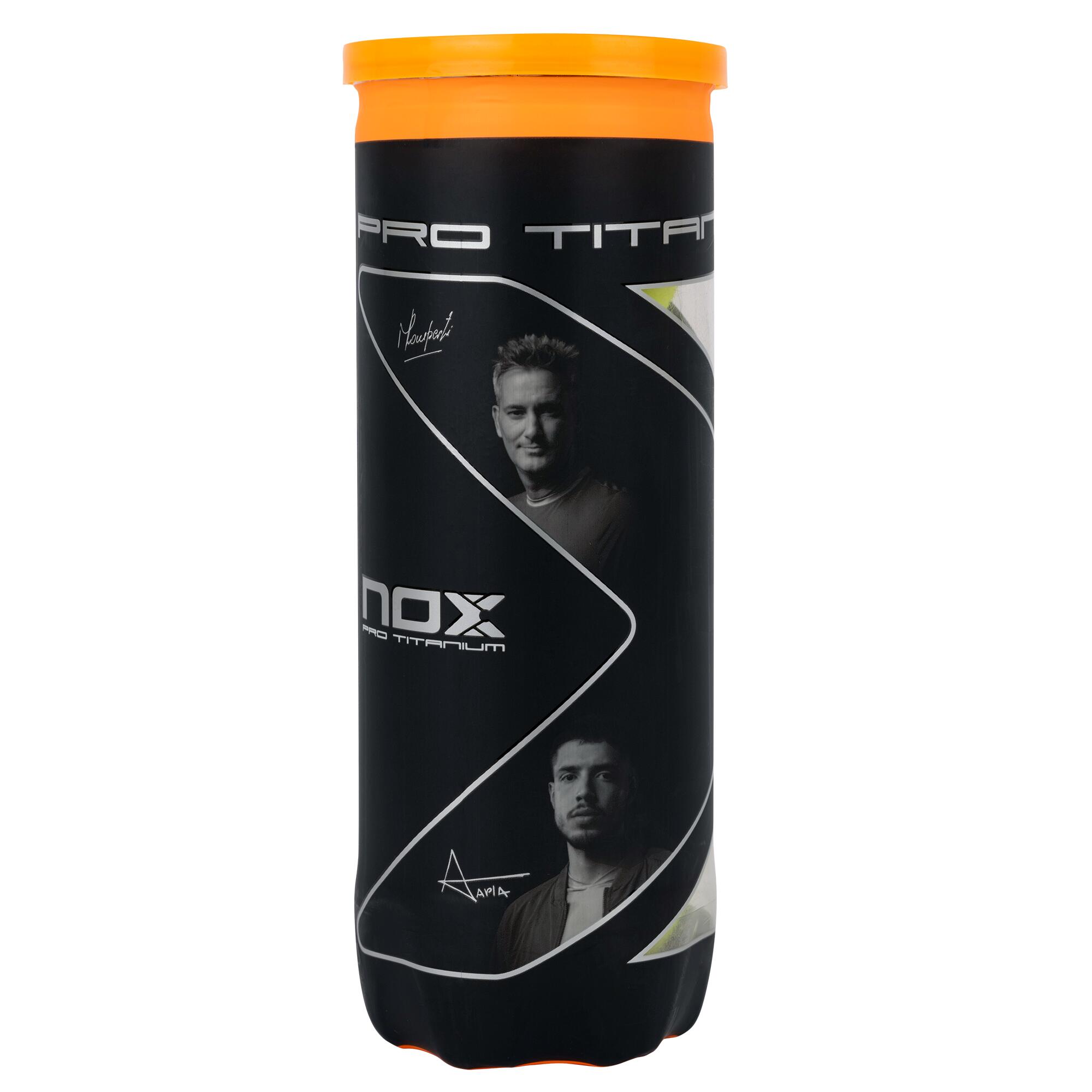 Nox Pack De 3 Bolas De Padel Pro Titanium - Professional padel racket Nox Pack De 3 Bolas De Padel Pro Titanium Pelota