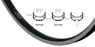 Ryde andra 40 velg 28 inch (622) zwart met remrand 32 gaten