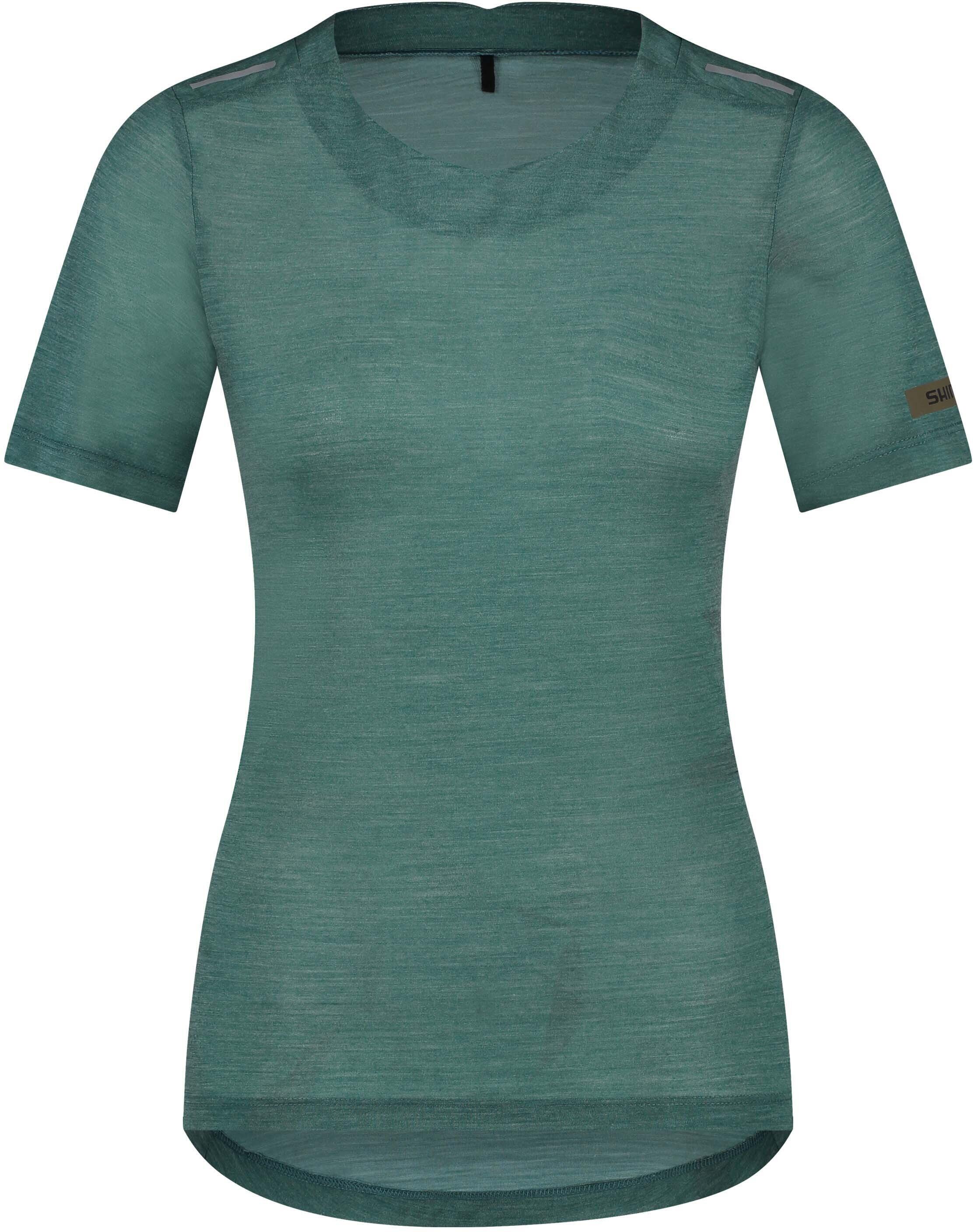 SHIMANO Woman's EVOLVE Terra Short Sleeve Jersey, Green