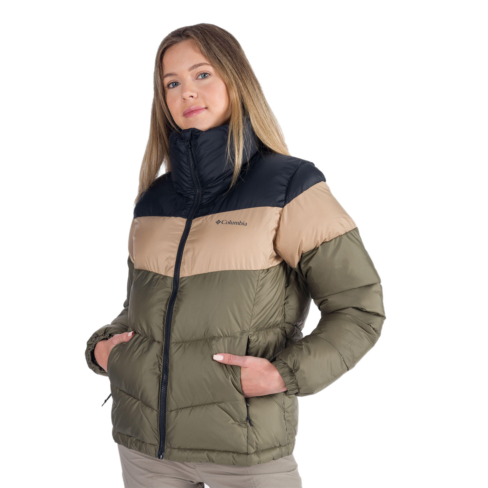 Piumino Columbia Puffect color block da donna 6/6