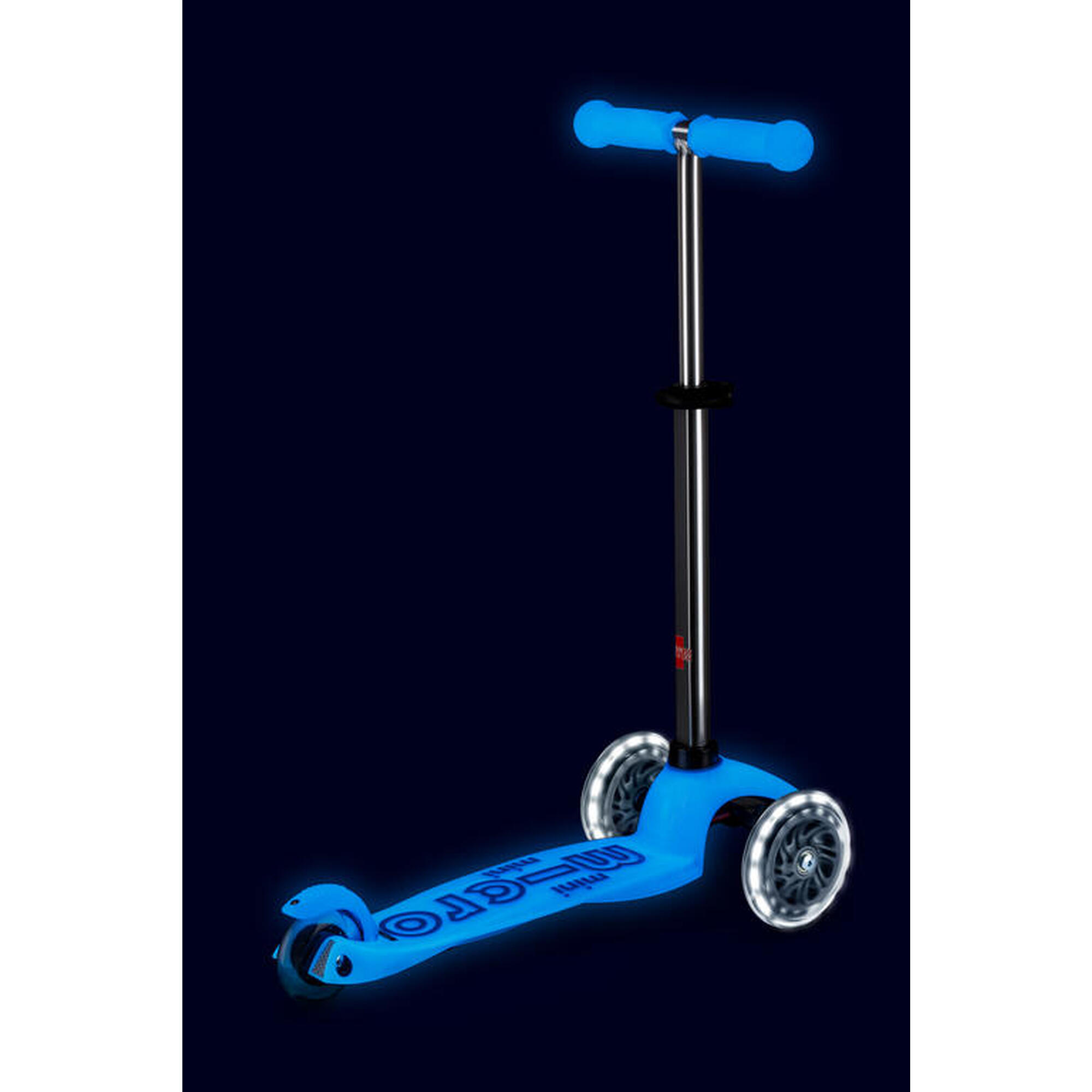 Patinete Scooter 3 Ruedas Micro Mini Deluxe LED Glow azul