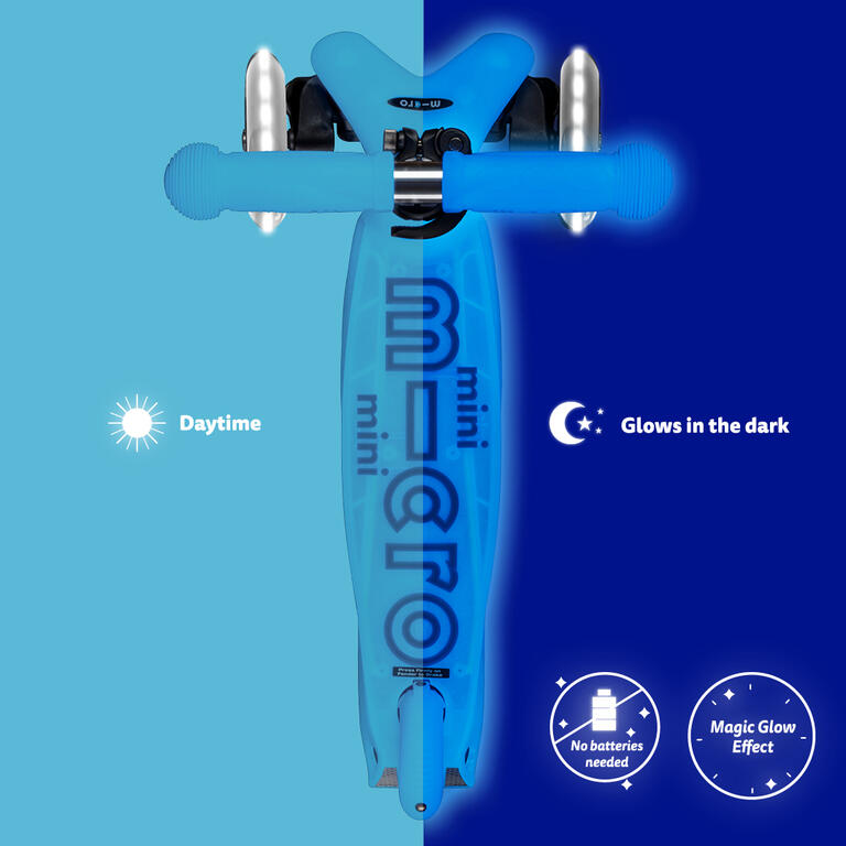 Patinete Scooter 3 Ruedas Micro Mini Deluxe LED Glow azul