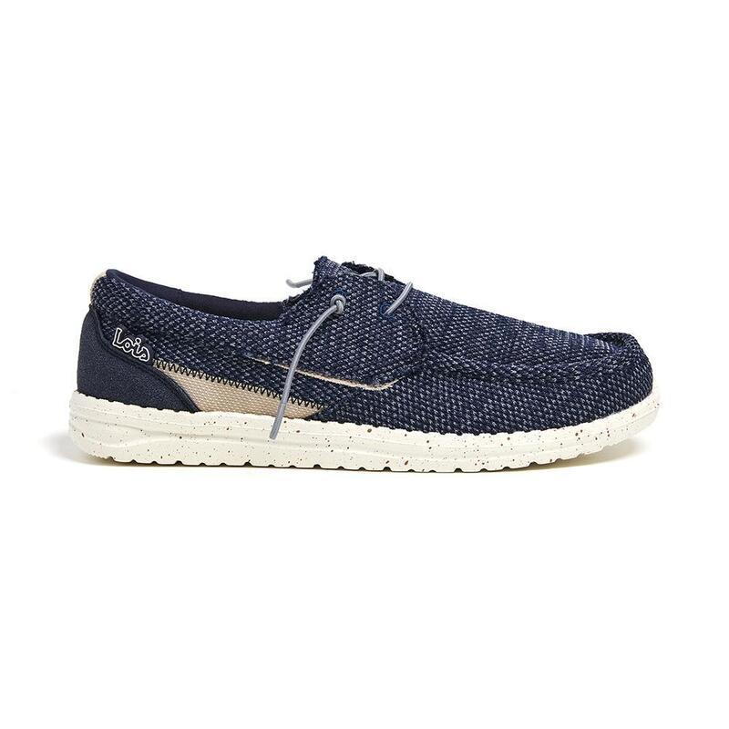 Zapatillas Mocasín Caminar Hombre Lois 64343 Azul Marino con Cordones