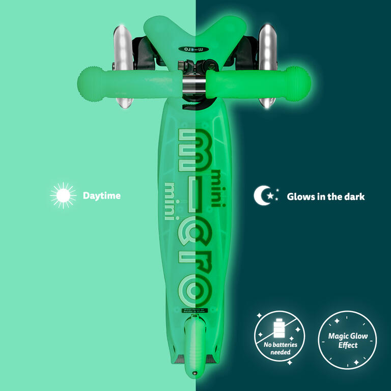 Patinete Scooter 3 Ruedas Micro Mini Deluxe LED Glow verde lima