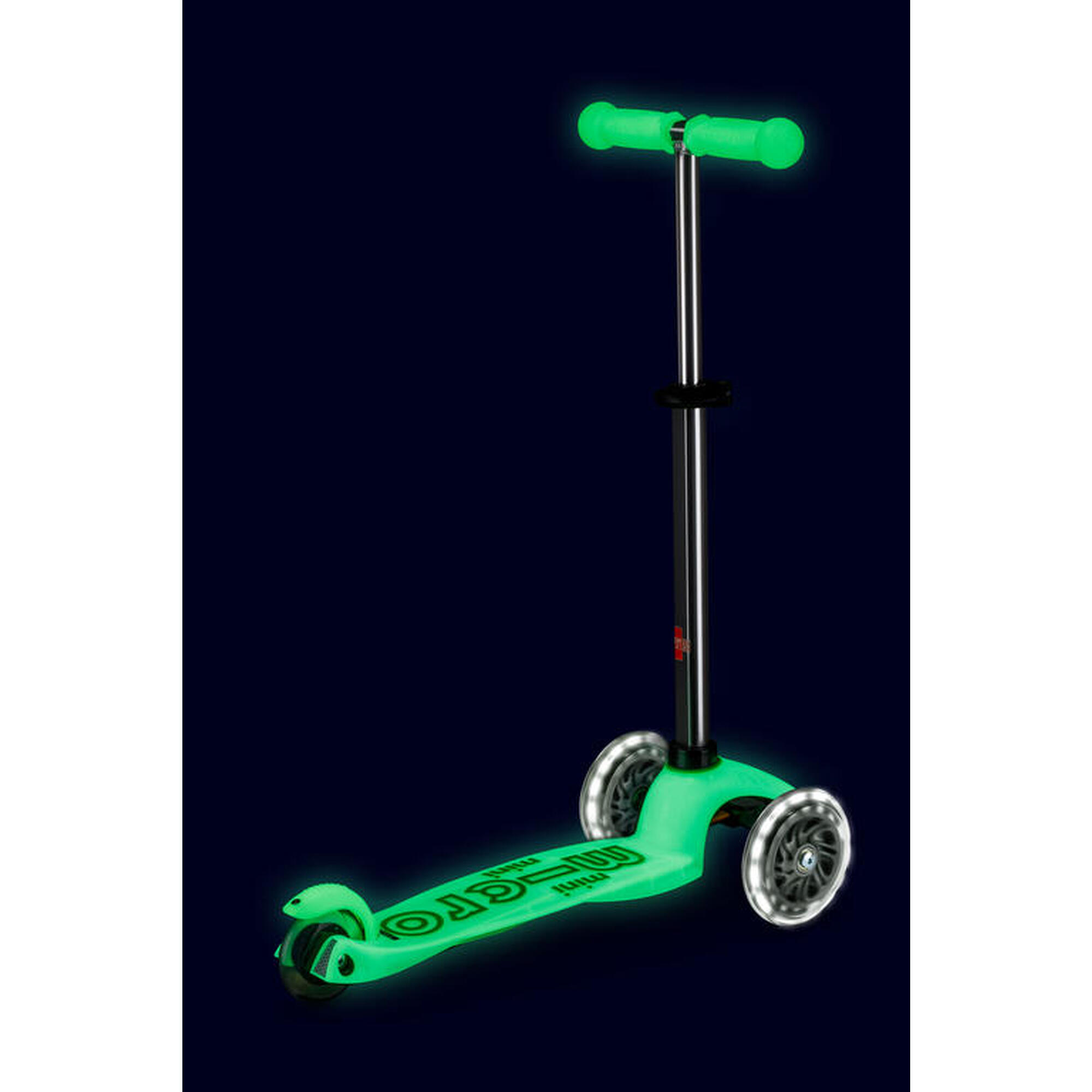 Patinete Scooter 3 Ruedas Micro Mini Deluxe LED Glow verde lima