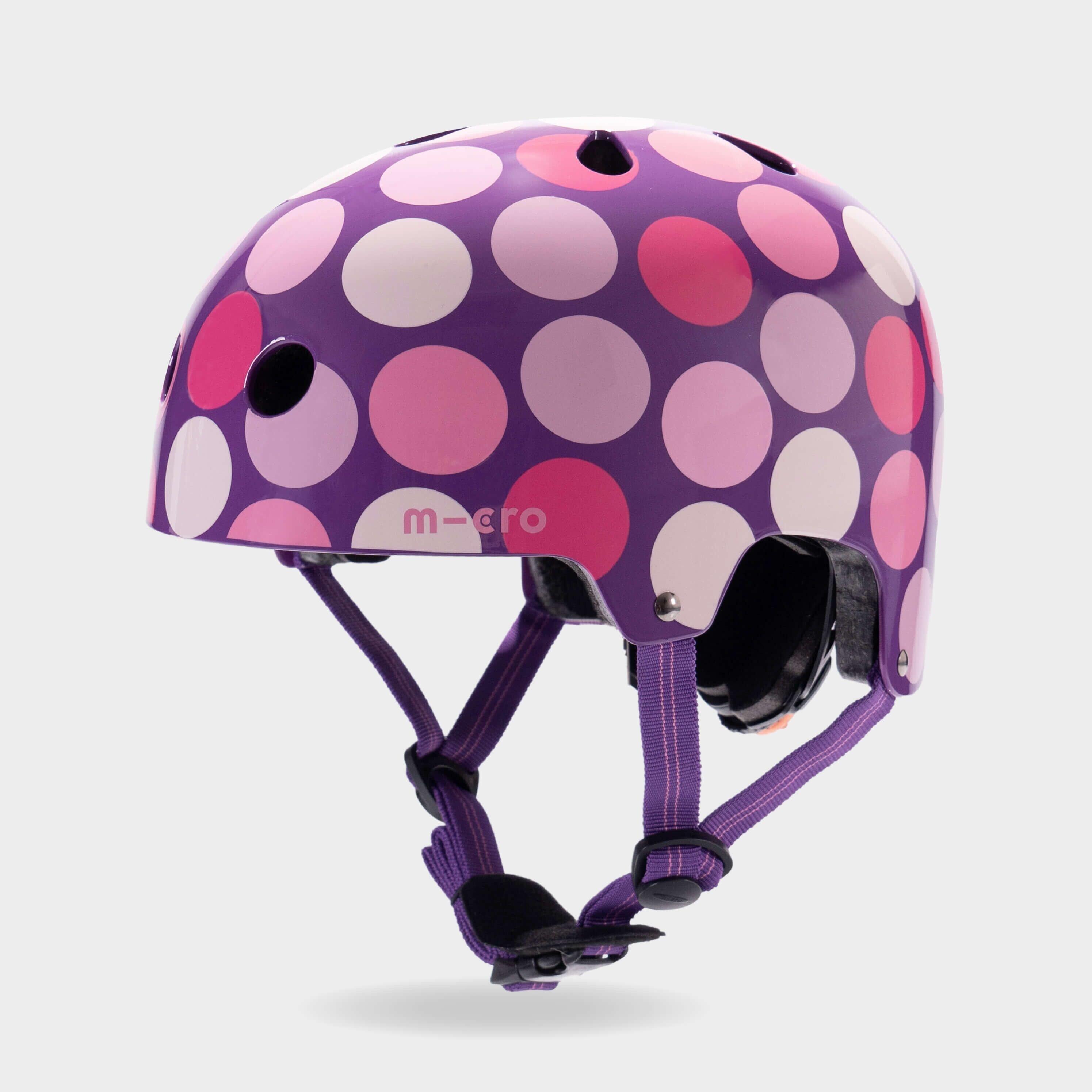 Dot Purple/Pink Printed Helmet 1/7
