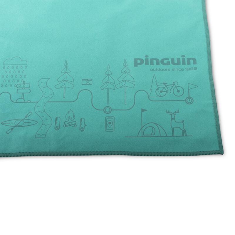 Ręcznik turystyczny Pinguin Micro Towel L Mapa szybkoschnący