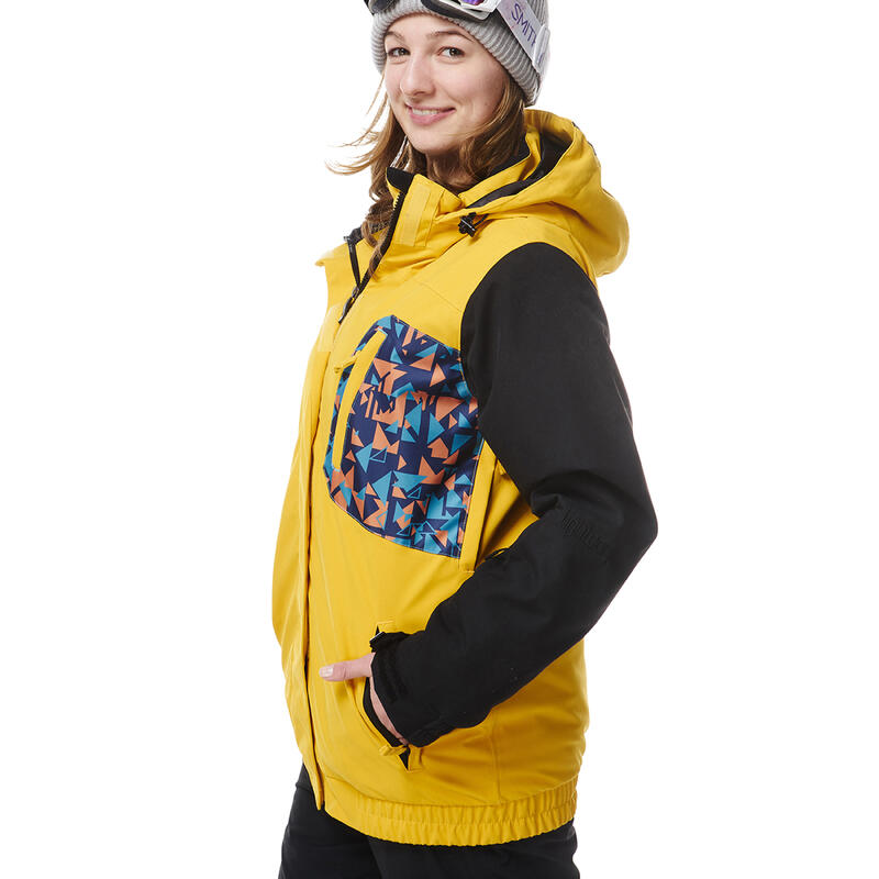Ski-/Snowboardjacke Damen - BEBOP - mustard black