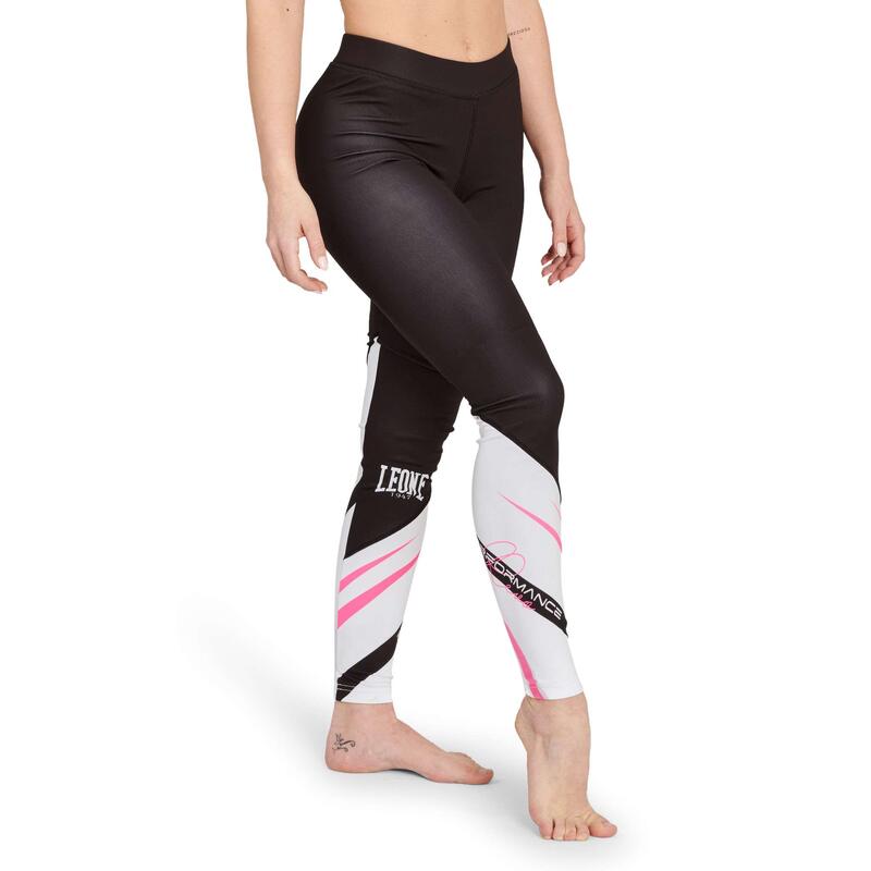 Mallas Leggings Mujer Deportes Combate Leone 1947 REVO FLUO W negro